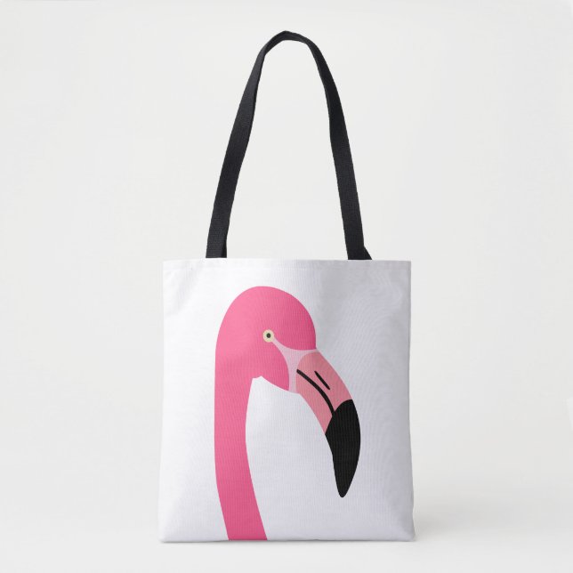 Bolso De Tela Un flamingo rosa lindo aislado (Anverso)
