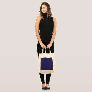 Bolso De Tela un fondo azul con un reloj