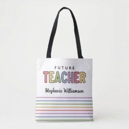 Bolso De Tela Un futuro docente colorido y personalizado regalo