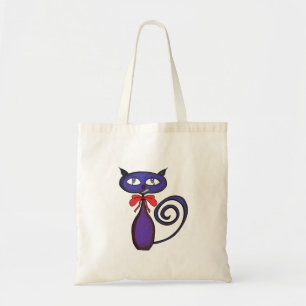 Bolso De Tela Un gatito lindo con una reverencia