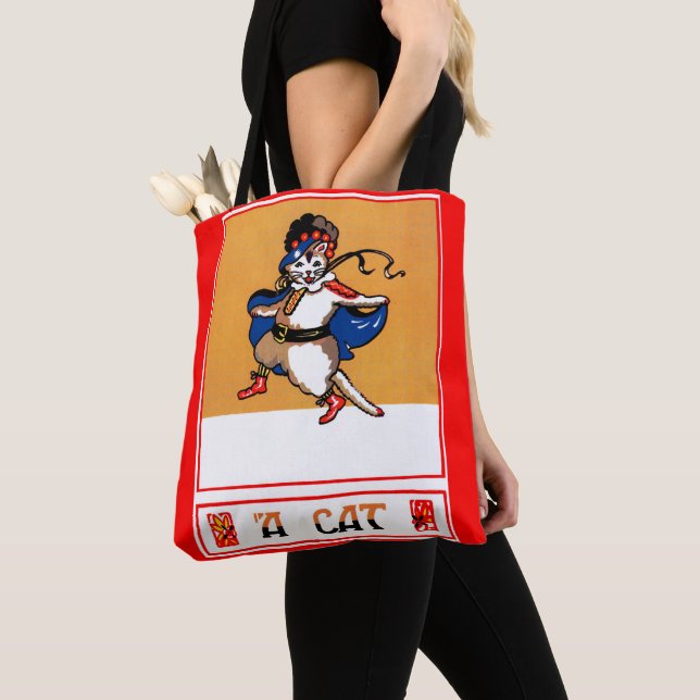Bolso De Tela Un gato (Detalle)