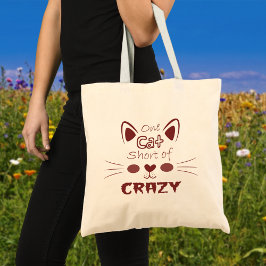 Bolso De Tela Un gato corto de gatito loco divertido y caprichos