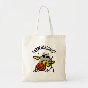 Bolso De Tela Un gato divertido y aguanieves purr-cussionista
