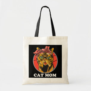 Bolso De Tela Un gato lindo, mamá, un gato retro, amantes del Dí