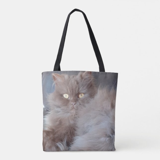 Bolso De Tela Un gato mimado (Reverso)