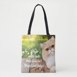 Bolso De Tela Un gato persa lindo por ahí