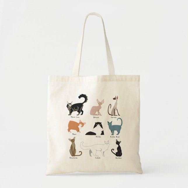 Bolso De Tela Un gato popular genera Tote (Frente)