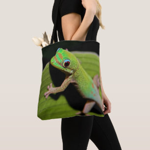 Bolso De Tela Un Gecko del verde del bebé