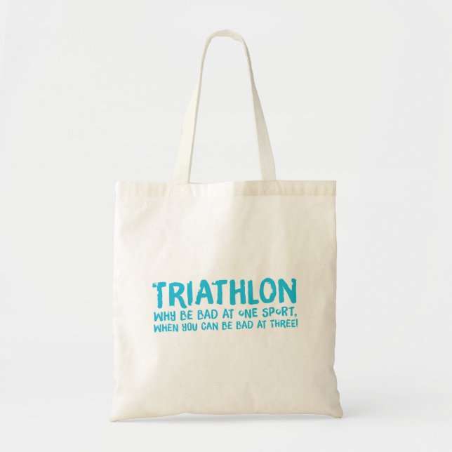 Bolso De Tela Un gran regalo de Triatlón para tu amigo o familia (Frente)