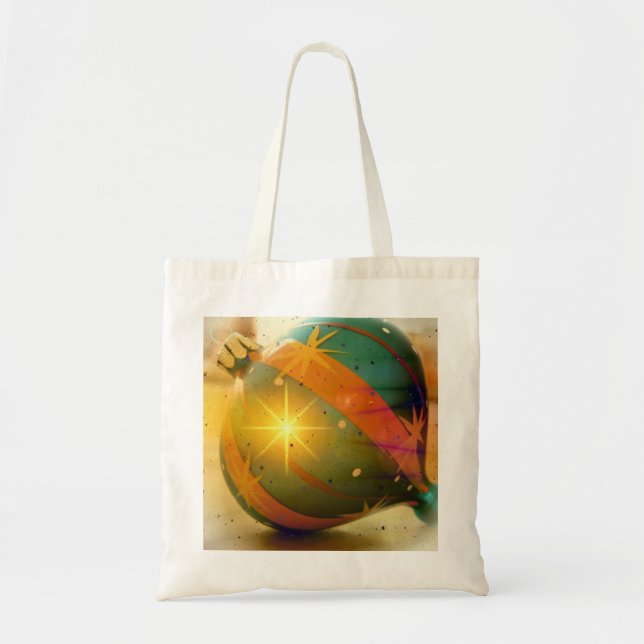 Bolso De Tela Un gran y brillante ornamento navideño (Frente)