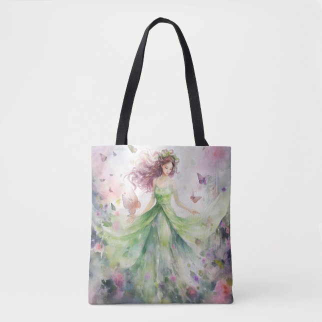 Bolso De Tela Un hada de primavera hermosa (Anverso)