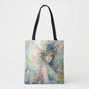 Bolso De Tela Un Hada de Primavera Hermosa