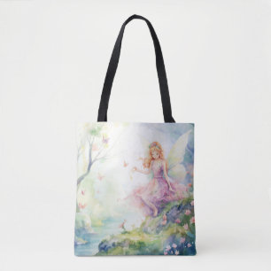 Bolso De Tela Un hermoso hada de primavera
