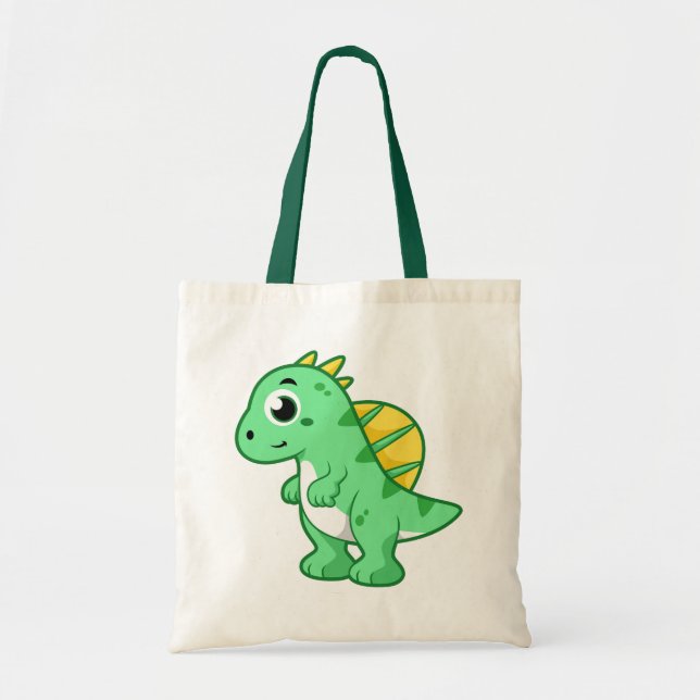 Bolso De Tela Un Ilustracion Agradable De Un Espinosaurio. (Frente)