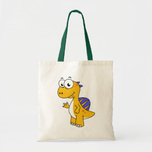 Bolso De Tela Un Ilustracion Agradable De Un Espinosaurio. 2