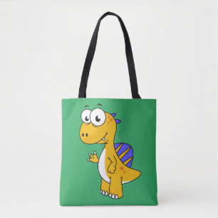 Bolso De Tela Un Ilustracion Agradable De Un Espinosaurio. 2
