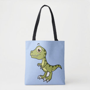 Bolso De Tela Un Ilustracion Agradable De Un Rex Tirrannosauro.