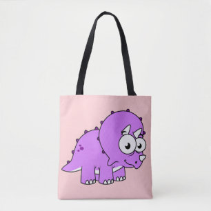 Bolso De Tela Un Ilustracion Agradable De Un Triceratops.