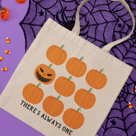 Bolso De Tela Un Jack-O'-Lantern con calabazas