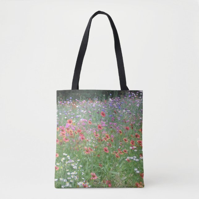 Bolso De Tela Un Jardín De Flores Silvestres (Anverso)