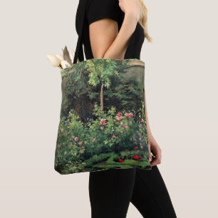 Bolso De Tela Un jardín de rosas de Camille Pissarro,