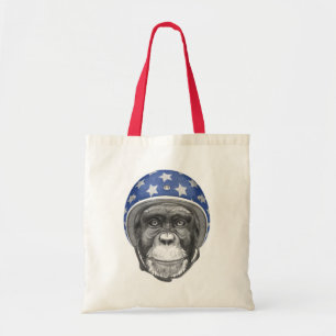 Bolso De Tela Un jinete de la motocicleta del chimpancé