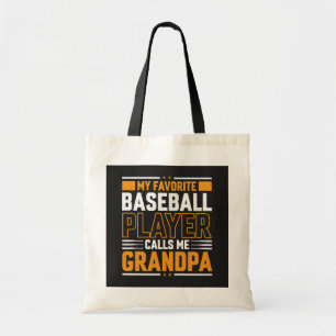 Bolso De Tela Un jugador de béisbol favorito me llama abuelo