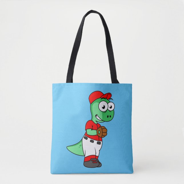 Bolso De Tela Un lanzador de béisbol paquicefalosaurio. (Anverso)