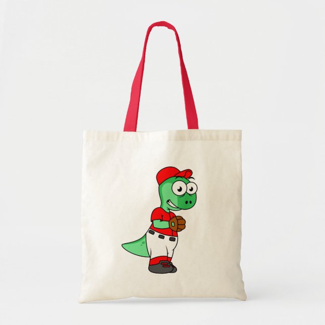 Bolso De Tela Un lanzador de béisbol paquicefalosaurio. (Frente)
