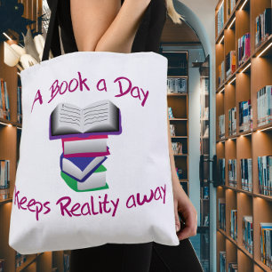 Bolso De Tela Un libro al día mantiene la realidad a raya