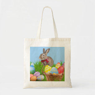 Bolso De Tela Un lindo conejo de Pascua para un ánimo positivo