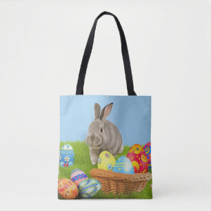 Bolso De Tela Un lindo conejo de Pascua para un ánimo positivo