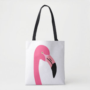Bolso De Tela Un lindo flamenco rosa aislado