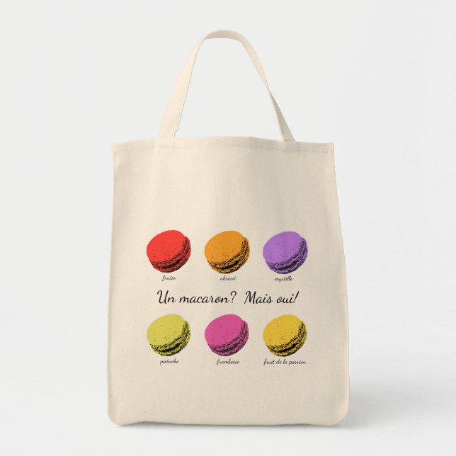 Bolso De Tela ¿Un macaron? ¡Mais oui! (Frente)