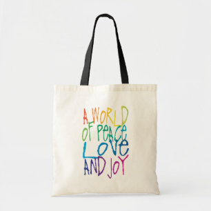 Bolso De Tela Un mundo de paz, amor y alegría
