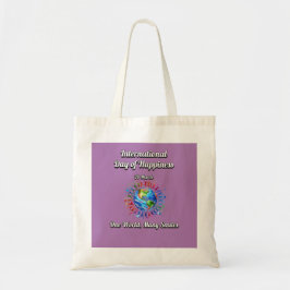 Bolso De Tela Un Mundo Muchas Sonrisas. Día de la Felicidad.