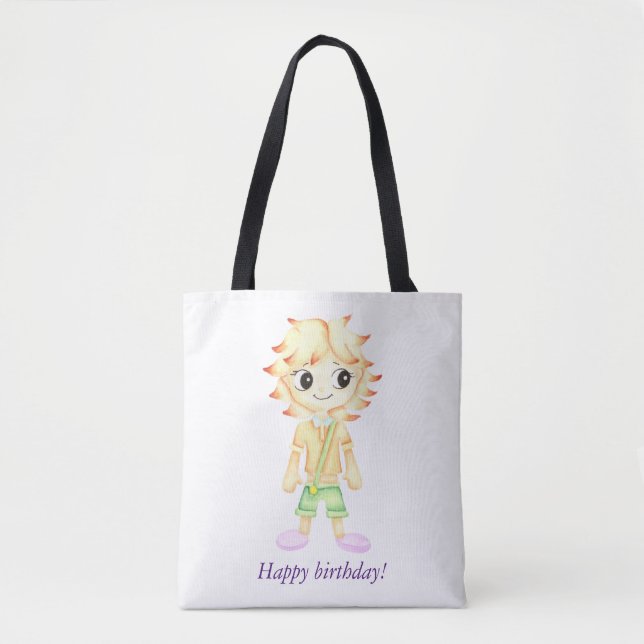 Bolso De Tela Un niño pequeño y gracioso (Anverso)