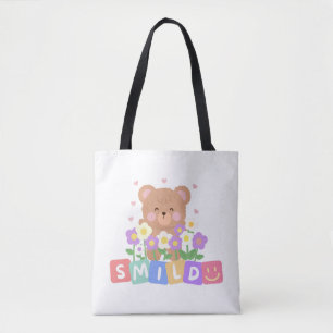 Bolso De Tela un oso lindo y lindo