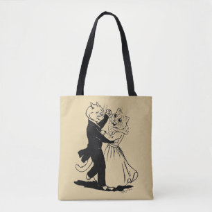 Bolso De Tela Un par de gatos bailando, Louis Wain