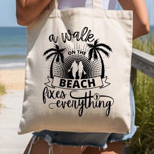 Bolso De Tela Un Paseo En La Playa Palma Atardecer Monada Coster