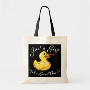 Bolso De Tela Un Pato Divertido Solo Un Chica Que Ama Los Patos