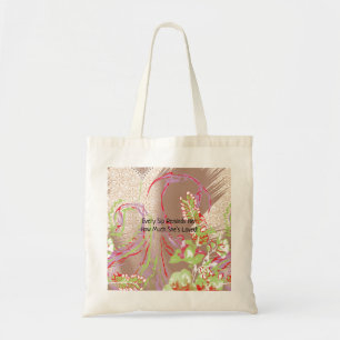 Bolso De Tela Un patrón floral decorativo caracterizado por la v