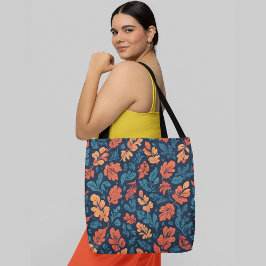 Bolso De Tela un patrón floral sin fisuras Hojas otoñales vibran