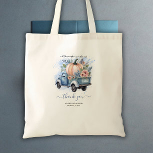 Bolso De Tela Un pequeño camión de calabaza azul acuarela Baby S