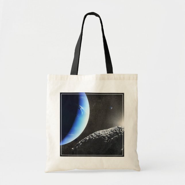 Bolso De Tela Un Pequeño Hippocamp De La Luna De Neptuno. (Frente)