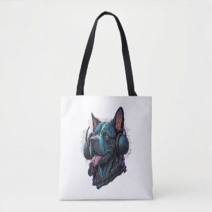 Bolso De Tela Un perro genial escuchando música