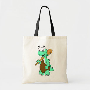 Bolso De Tela Un Personalizado Tyrannosaurus Rex Caveman.