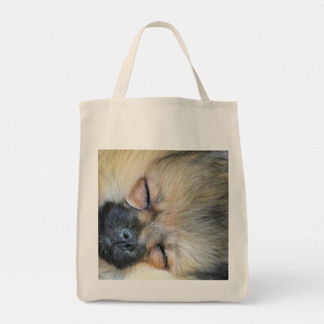 Bolso De Tela Un Pomerania durmiente (Reverso)