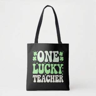 Bolso De Tela Un profesor afortunado Groovy Profesor Retro Día d