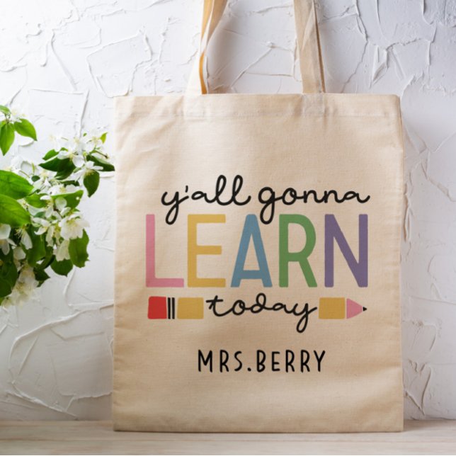 Bolso De Tela Un profesor gracioso que aprenderá hoy (Subido por el creador)